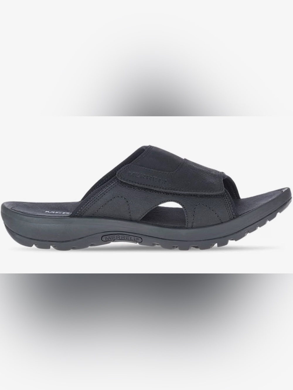Merrell Men's Sandspur 2 Slide Leather Sandals black size is 11